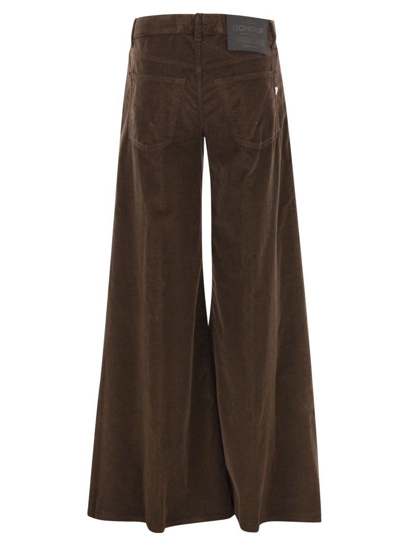 Dondup Marlen - Wide-Leg Velvet Trousers