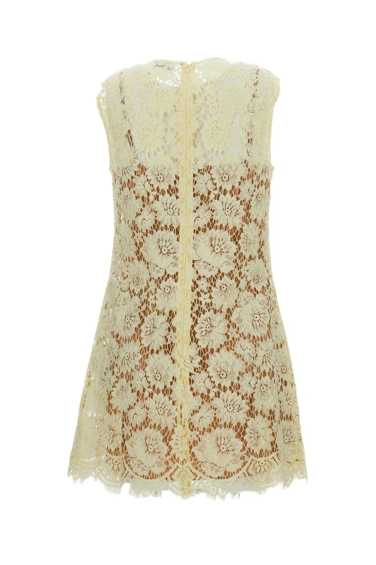 Self-Portrait Lined Sleeveless Lace Mini Dress