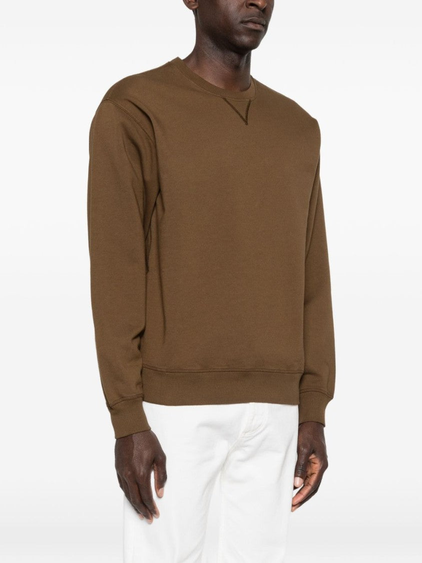 Tom Ford Brown Embroidered Logo Crewneck Sweater