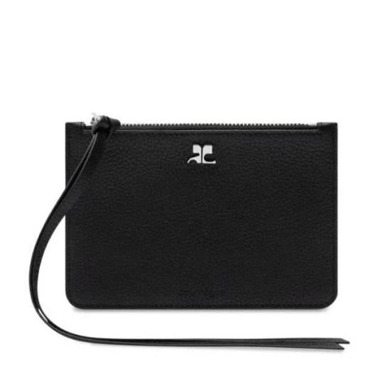 Courrèges Textured Leather Clutch With Minimalist Design