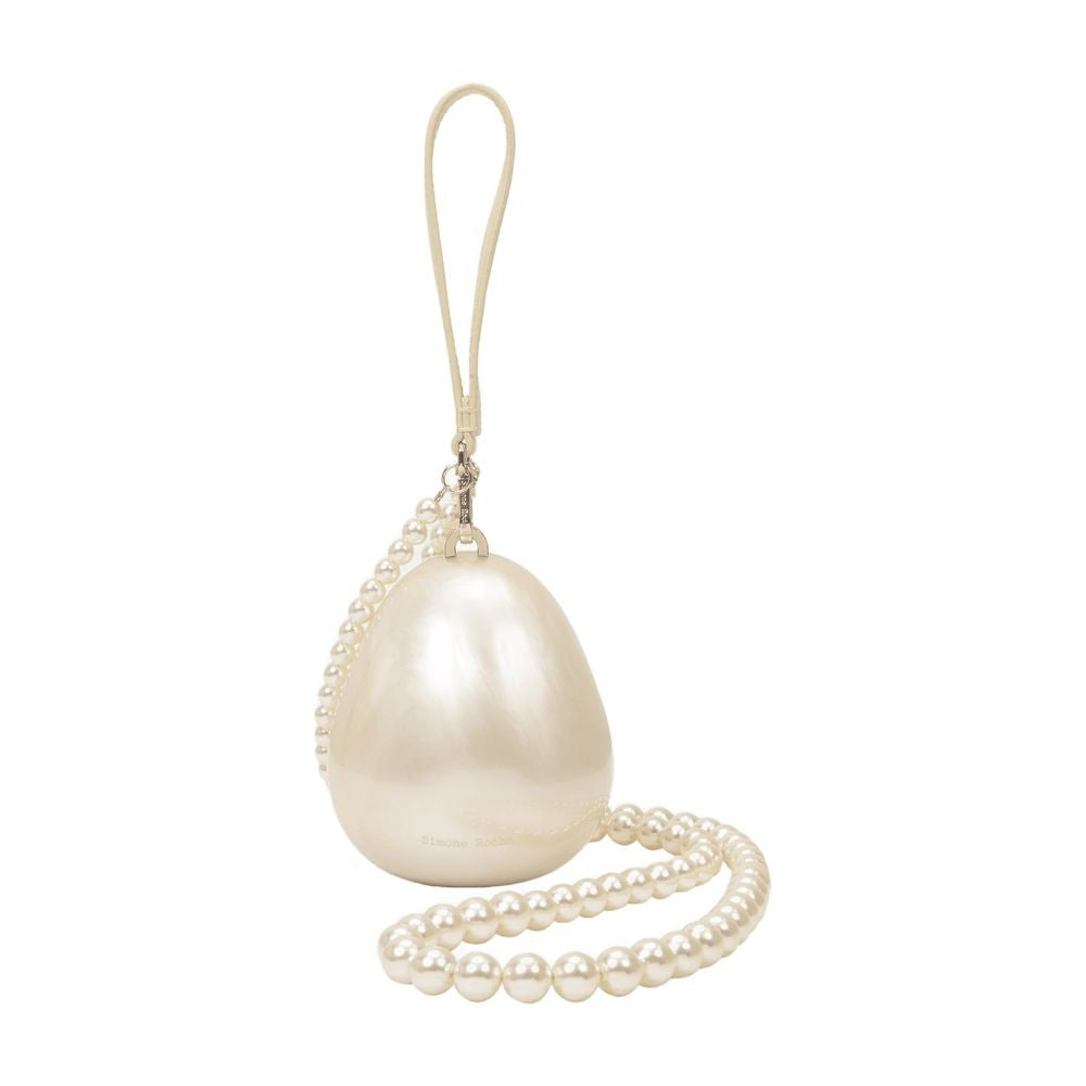 Simone Rocha Micro Egg Pouch With Pearl-Incrusted Handle