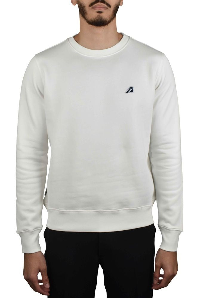 Autry Off-White Cotton Sweatshirt With Embroidered Logo