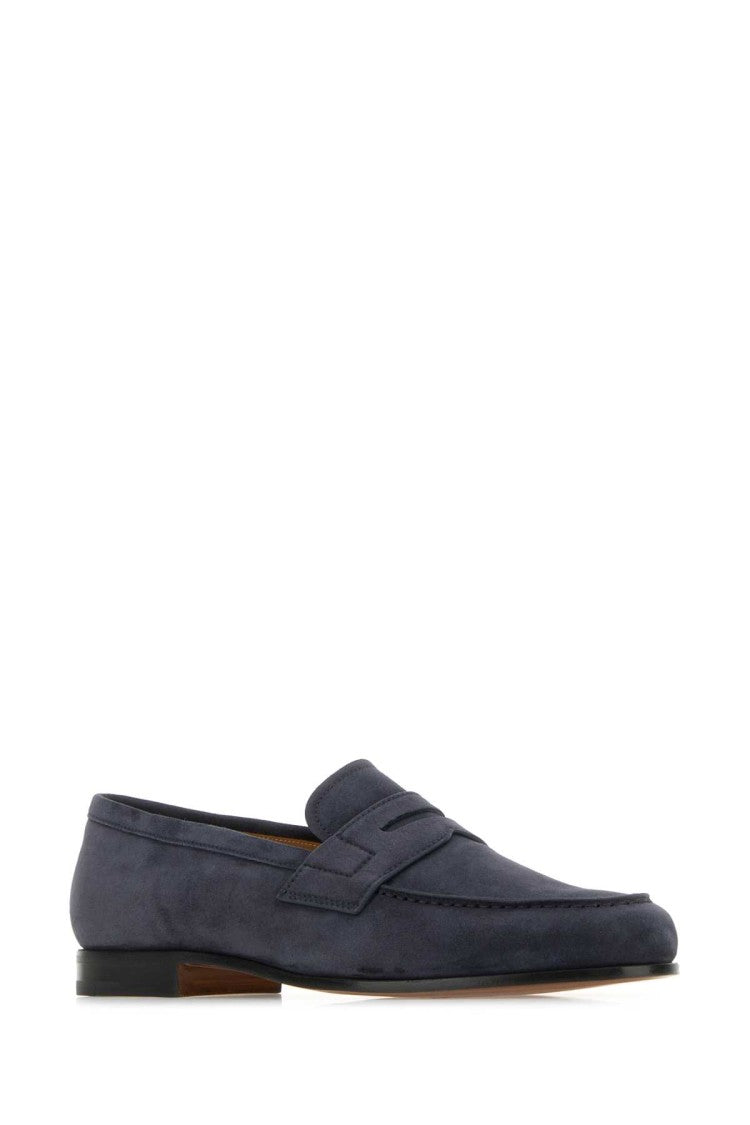 Church's Navy Blue Leather Heswall Loafers