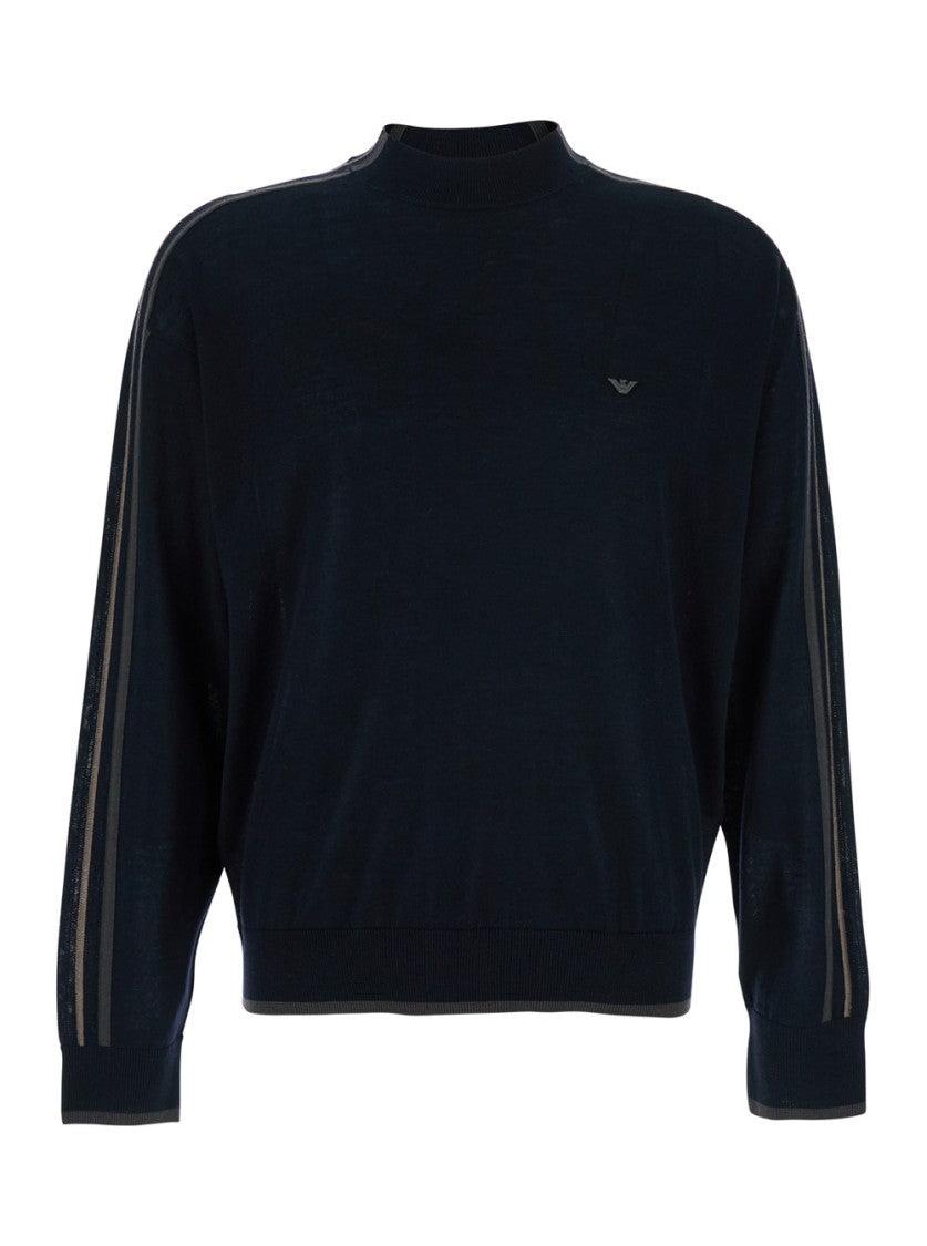 Emporio Armani Blue Crewneck Sweater