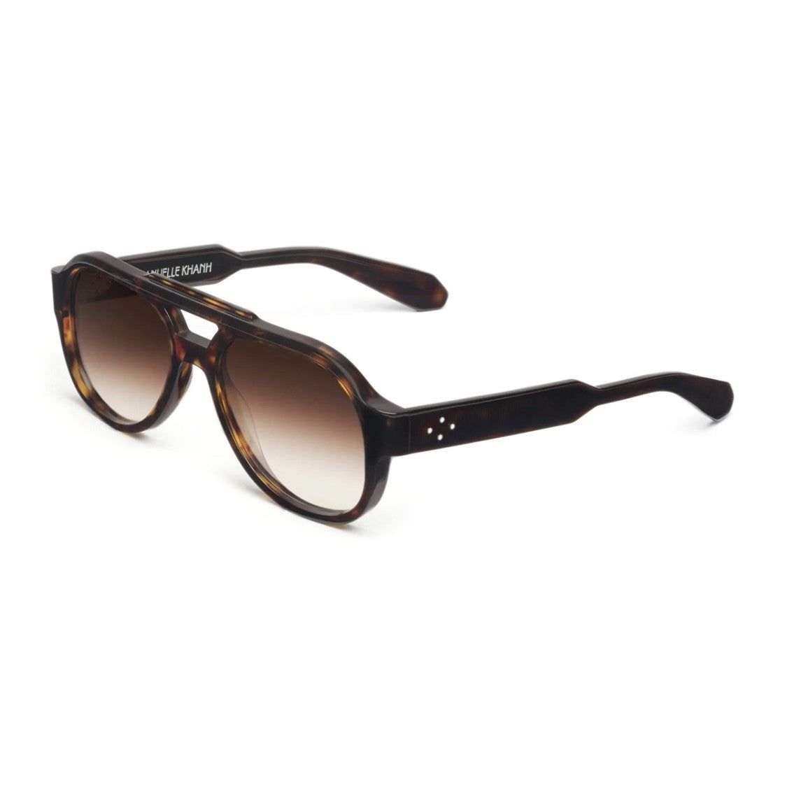 Emmanuelle Khanh Havana Orion Acetate Sunglasses