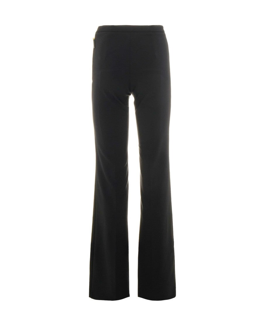 Elisabetta Franchi Black Double Crêpe Trousers