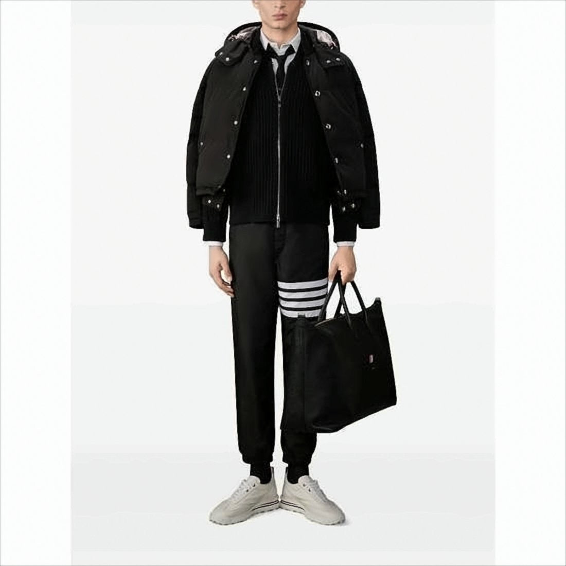 Thom Browne Relaxed Fit Black Jogger Pants