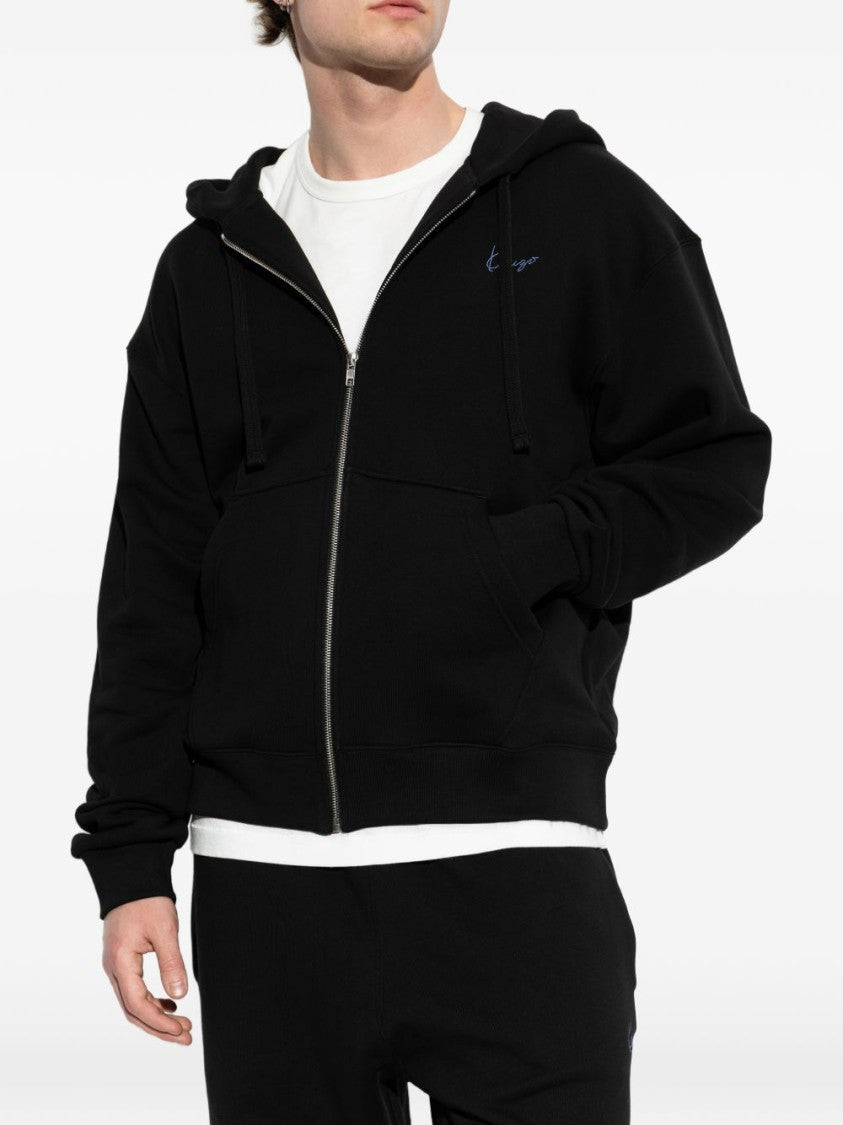 Kenzo Relaxed Fit Zip-Up Sweatshirt With Embroidered Details