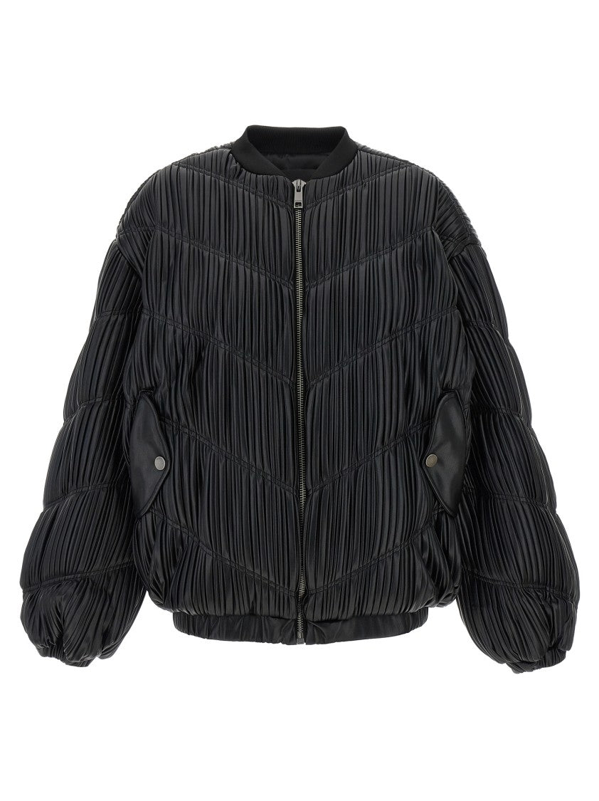 Rotate Birger Christensen Pleated Bomber Jacket