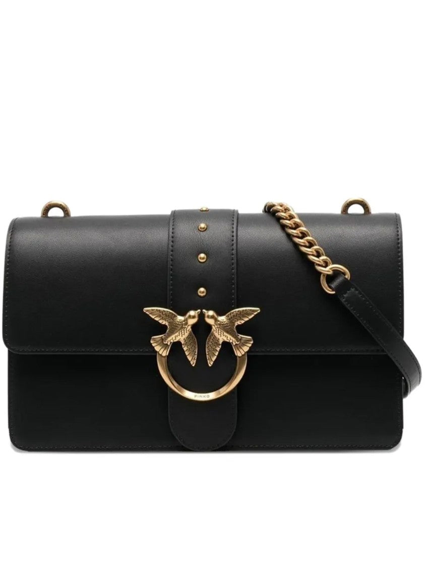 Pinko Love One Classic Leather Satchel