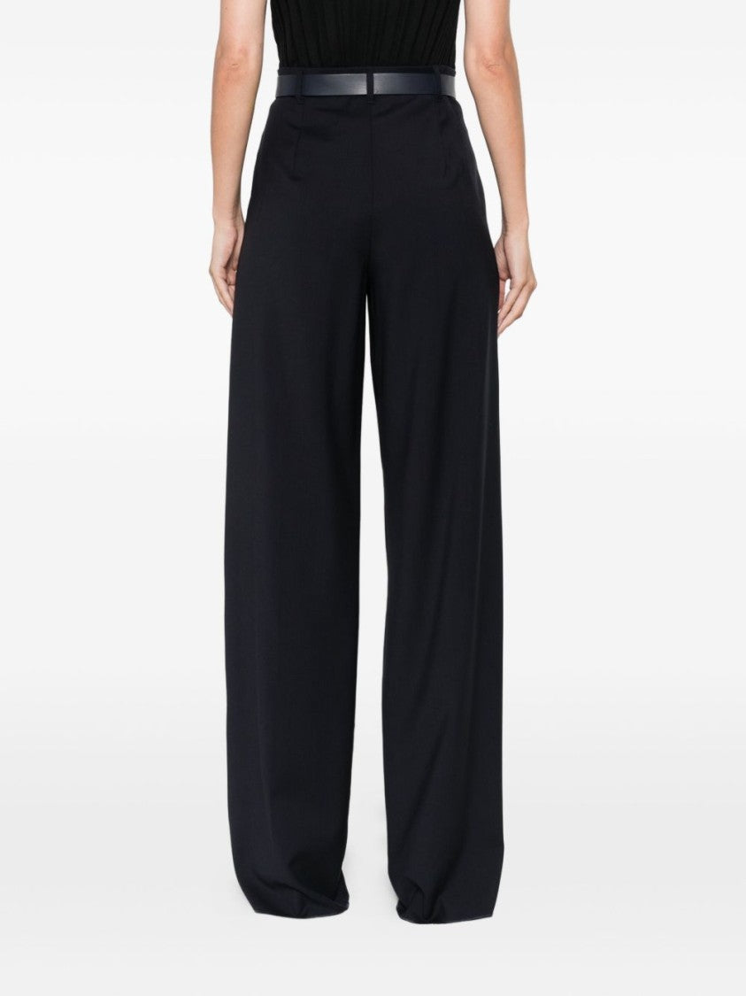 Max Mara Wide-Leg Trousers With Tailored Belt And Pleats