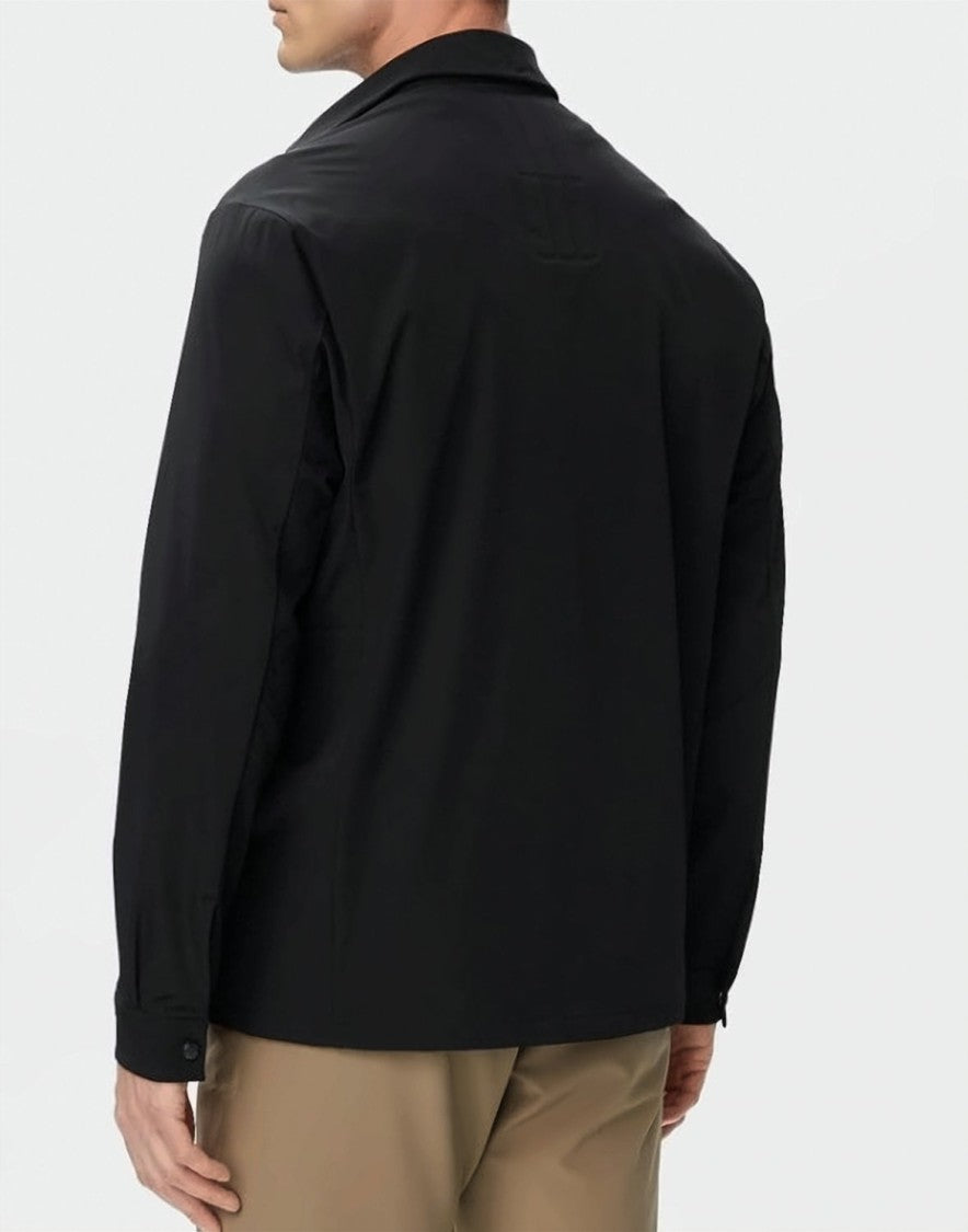Boss Black Embossed Logo Button Long Jacket