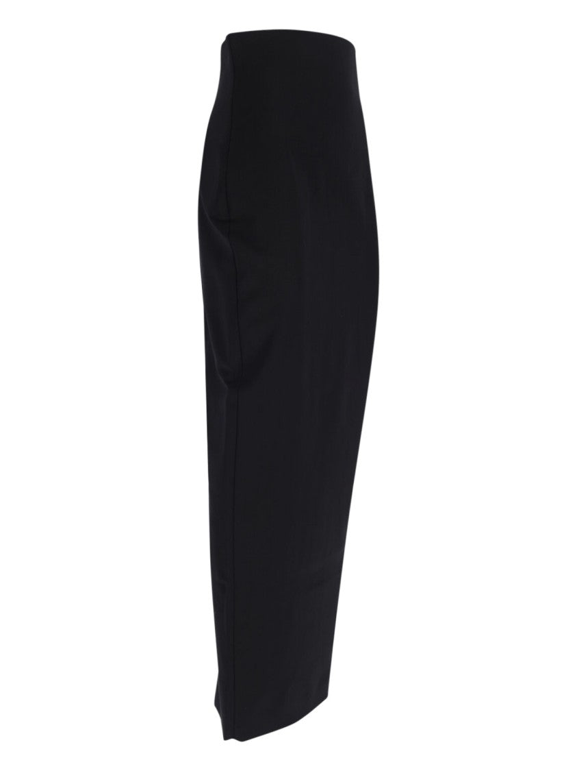 Rick Owens Maxi Wool Skirt – Black