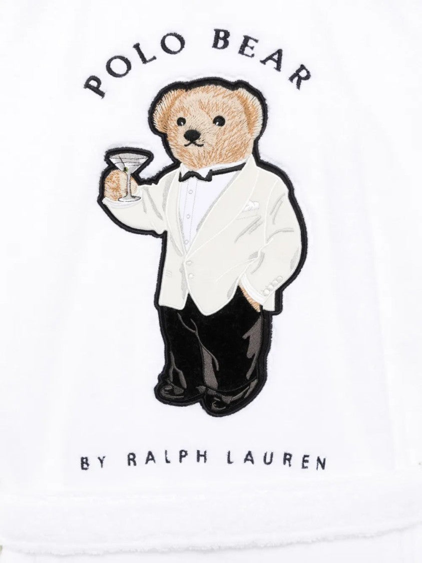 Polo Ralph Lauren Embroidered Cotton Shawl Robe With Belted Waist