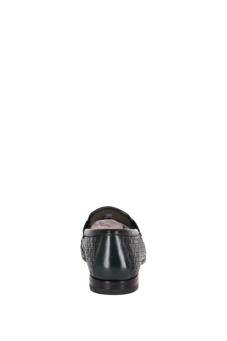 Santoni Carlos Woven Moccasins