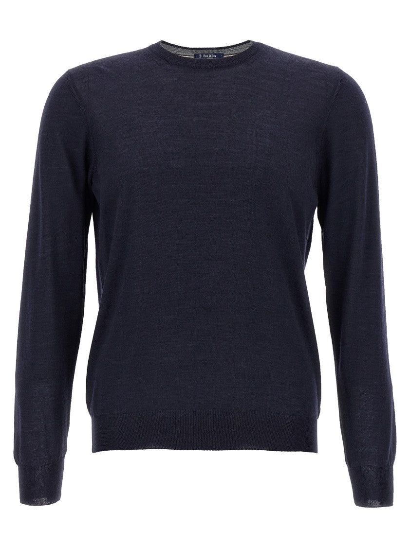 Barba Wool And Silk Blend Crew-Neck Sweater
