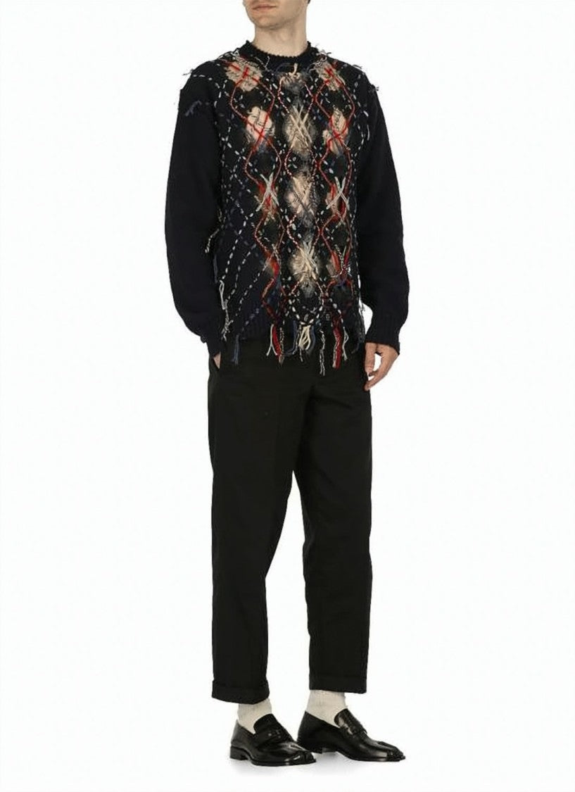 Maison Margiela Split-Toe Black Leather Loafers With Penny Strap