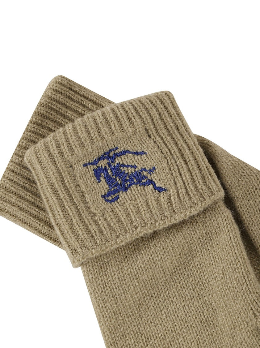 Burberry Cashmere Gloves With Ribbed Cuff