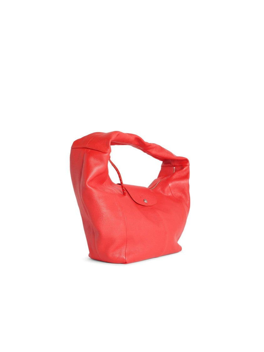 Longchamp 'Hobo L Le Pliage Xtra' Red Leather Bag