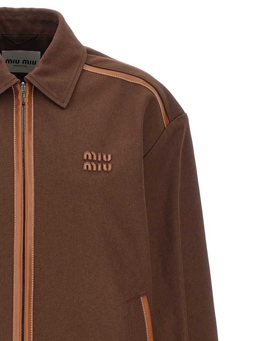 Miu Miu Logo Patch Blouson