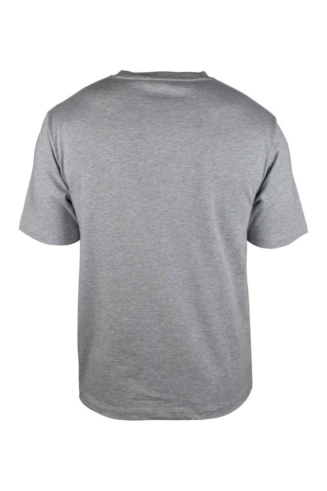 Palm Angels Grey Cotton T-Shirt With One-Button Pocket
