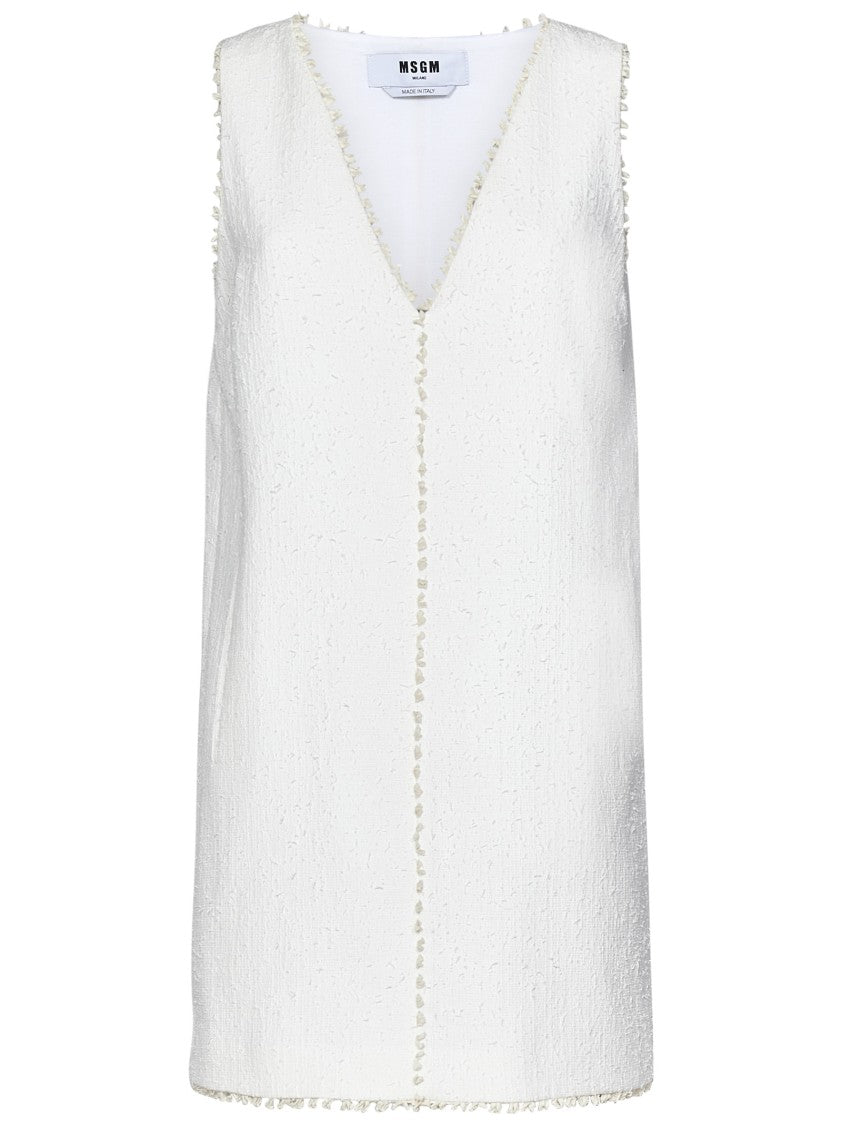 Msgm Sleeveless Mini Dress With Chic Cut