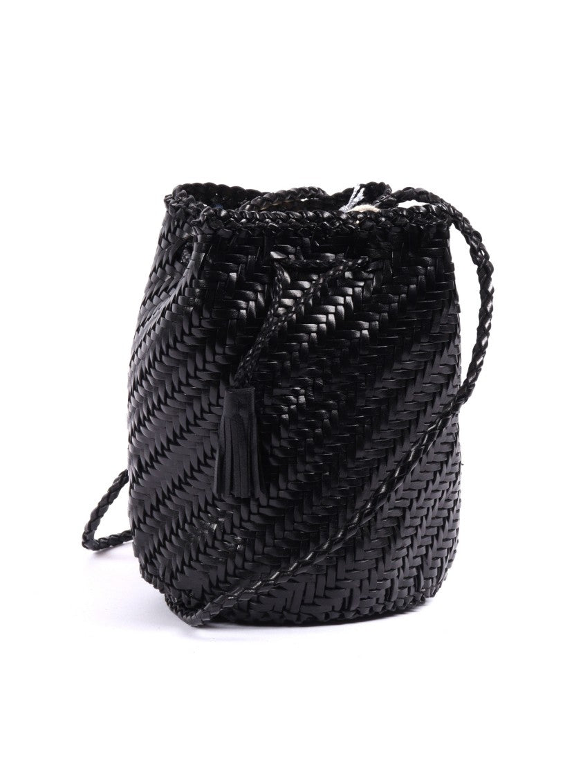 Dragon Diffusion Small Woven Shoulder Bag With Braided Strap