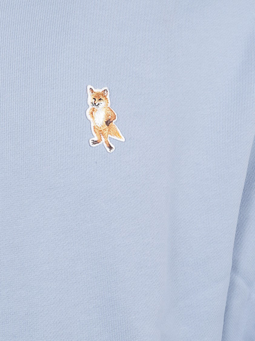 Maison Kitsuné Light Blue Cotton Sweater