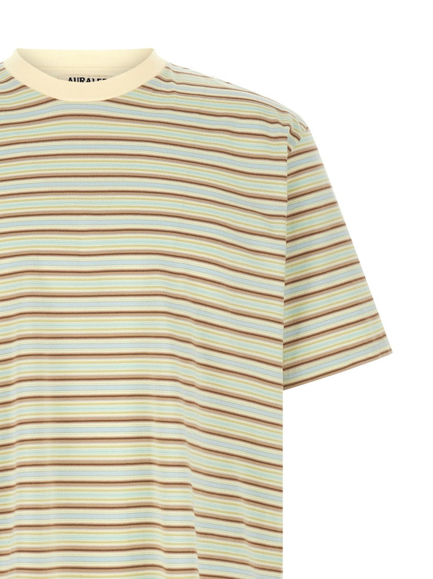 Auralee Gradient Stripes T-Shirt