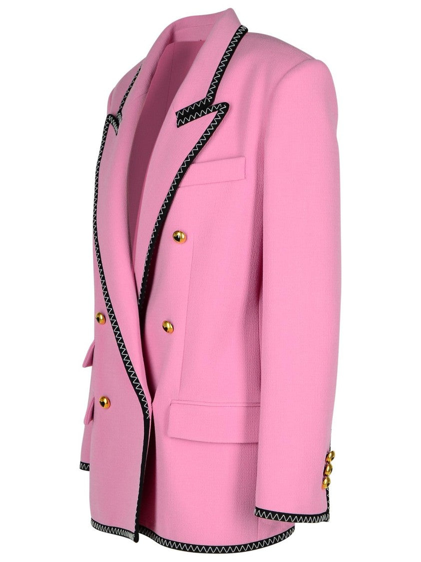 Moschino Blazer In Pink Viscose Blend