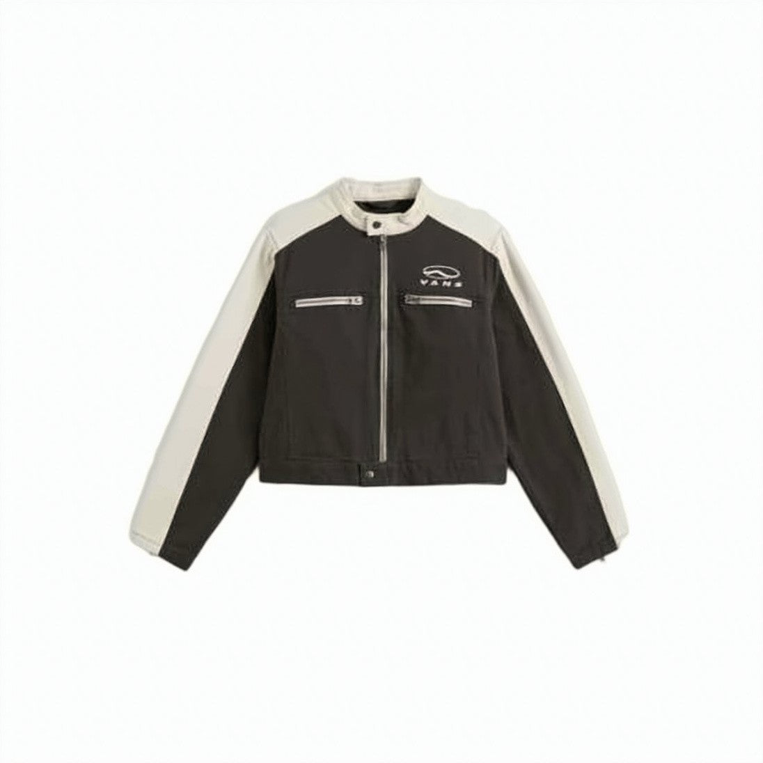 Vans Cropped Black Jacket With Stand Collar