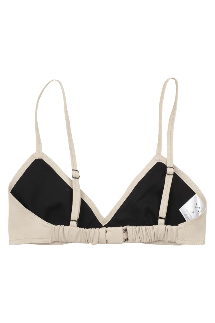 The Mannei Sierra White Leather Bralette