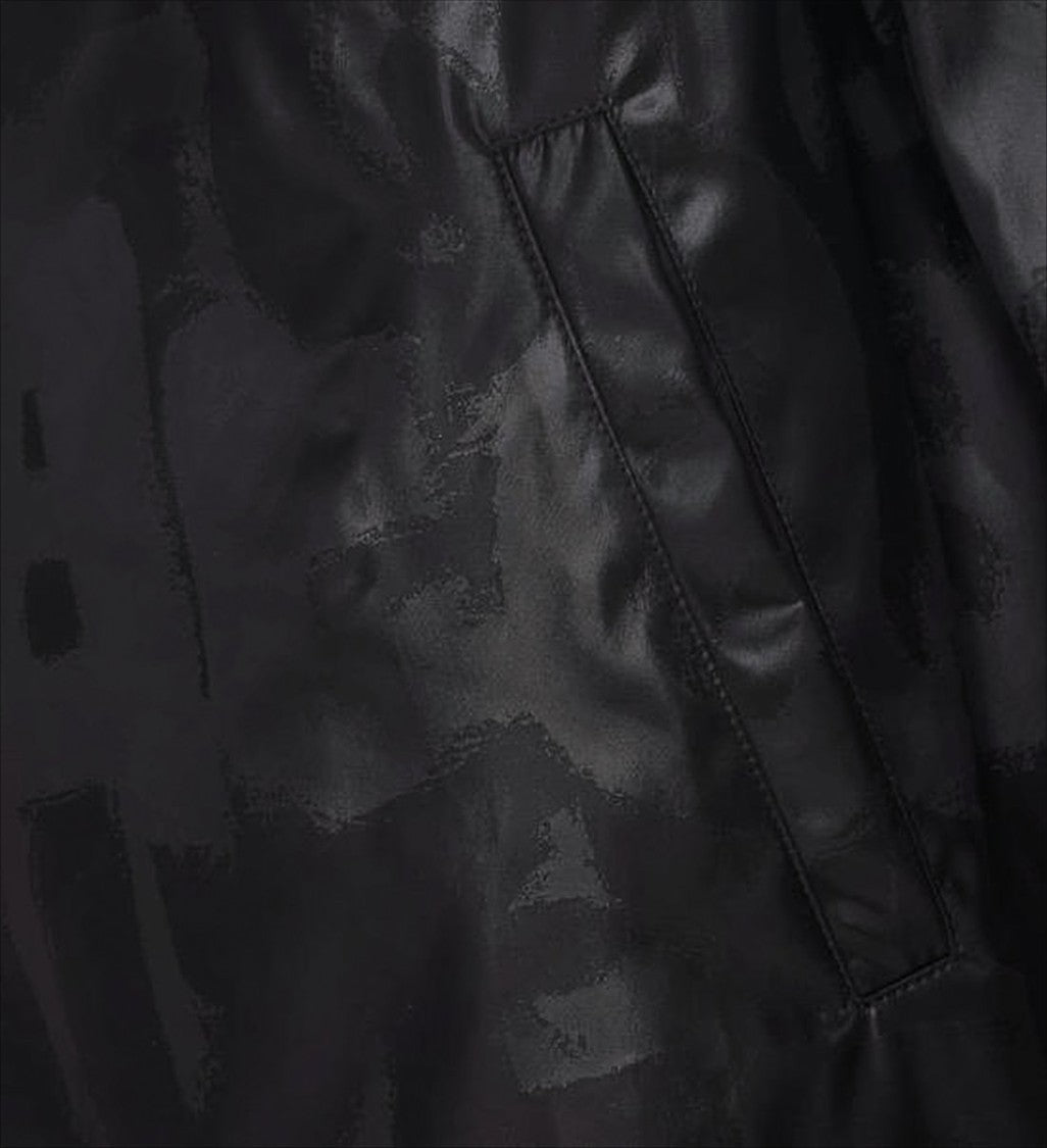 Alexander Mcqueen Black Casual Jacket With Tonal Pattern