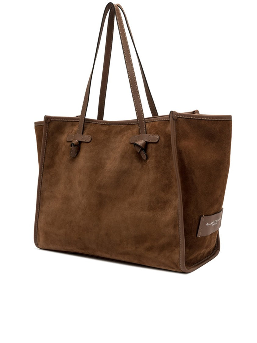 Gianni Chiarini Marcella Brown Suede Unstructured Tote