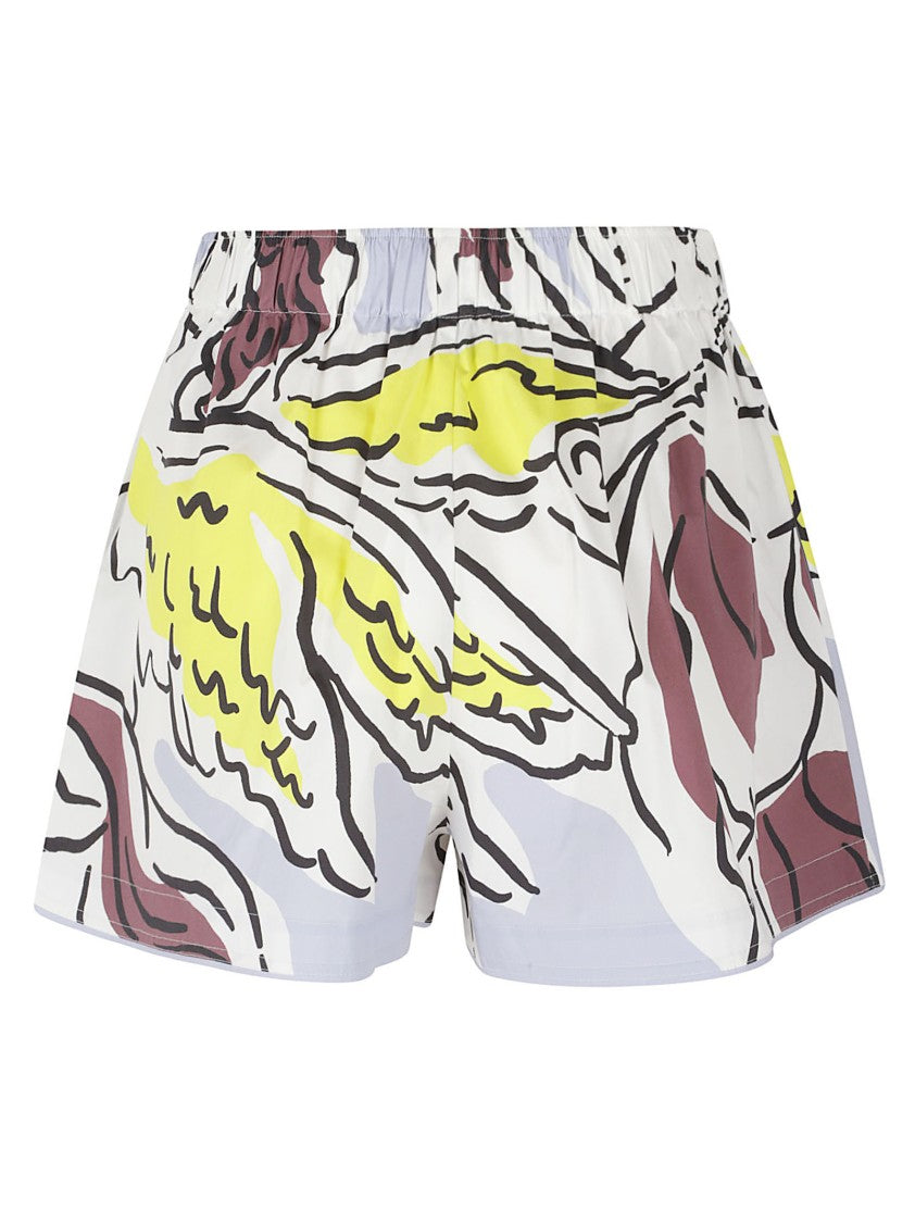 Tory Burch Cherub-Print Cotton Shorts With Relaxed Fit