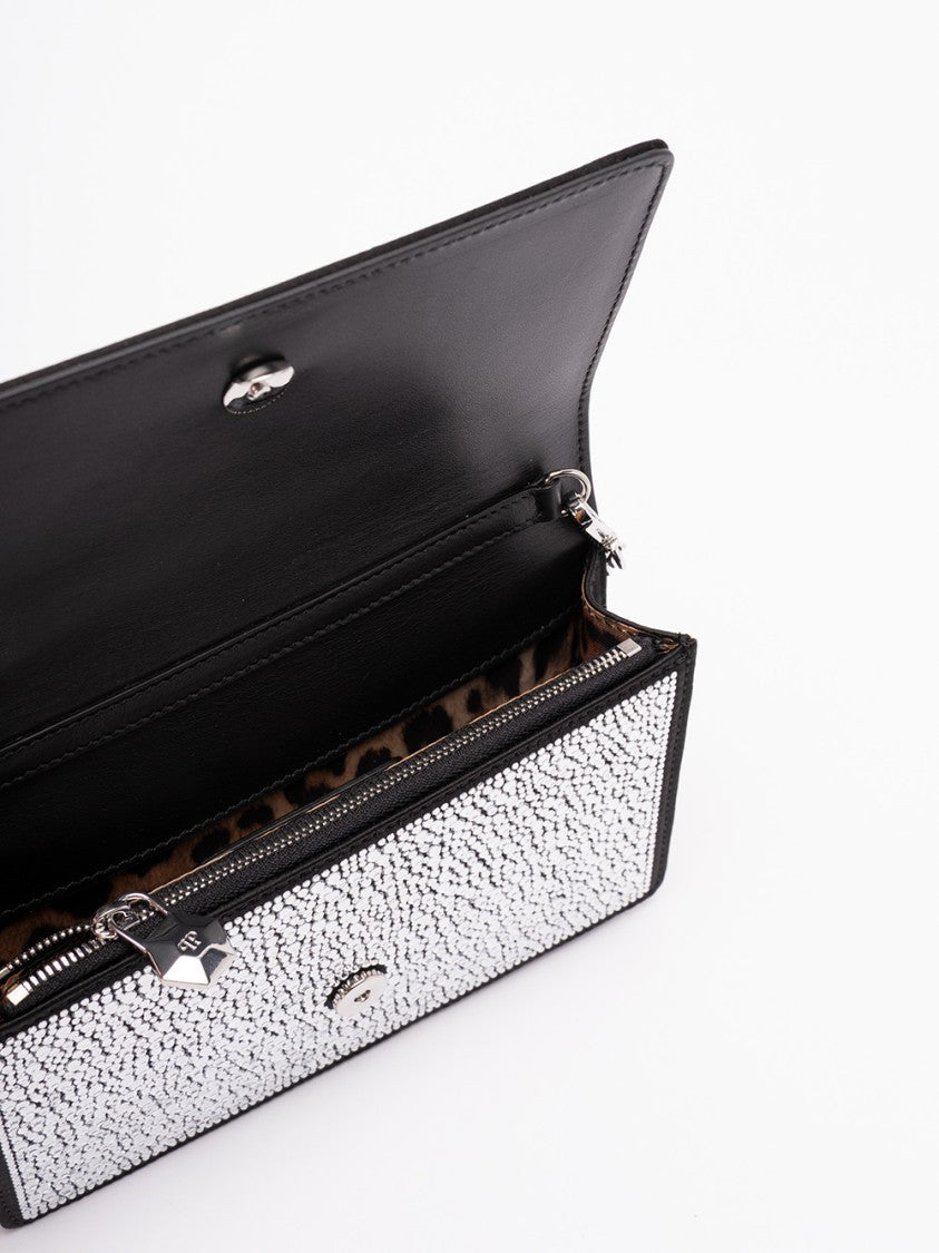 Philipp Plein Strass `Hexagon` Mini Shoulder Bag