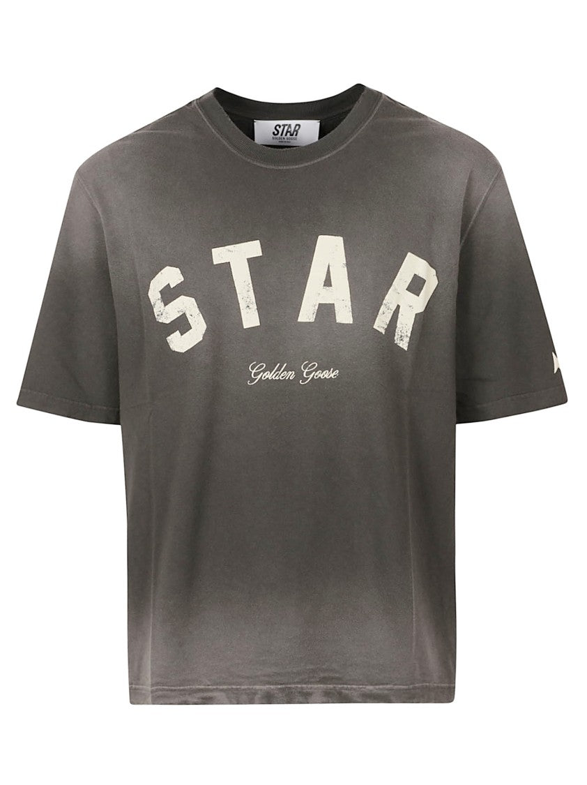 Golden Goose Boxy-Fit T-Shirt With Distressed Lettering