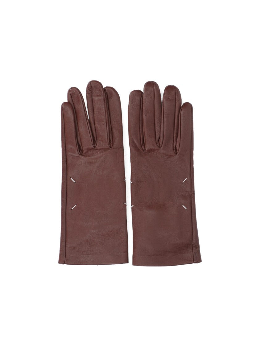 Maison Margiela Brown Leather Gloves