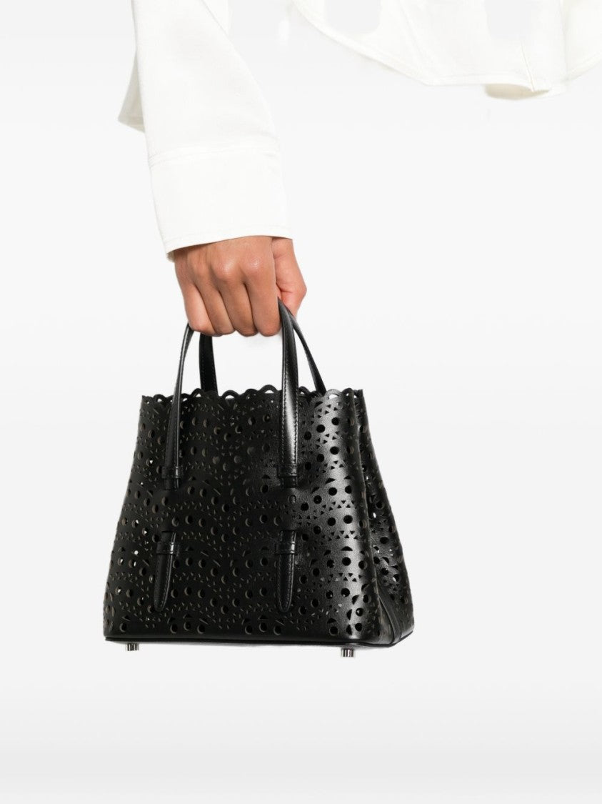Alaïa Mina 20 Perforated Vienne Calfskin Leather Handbag