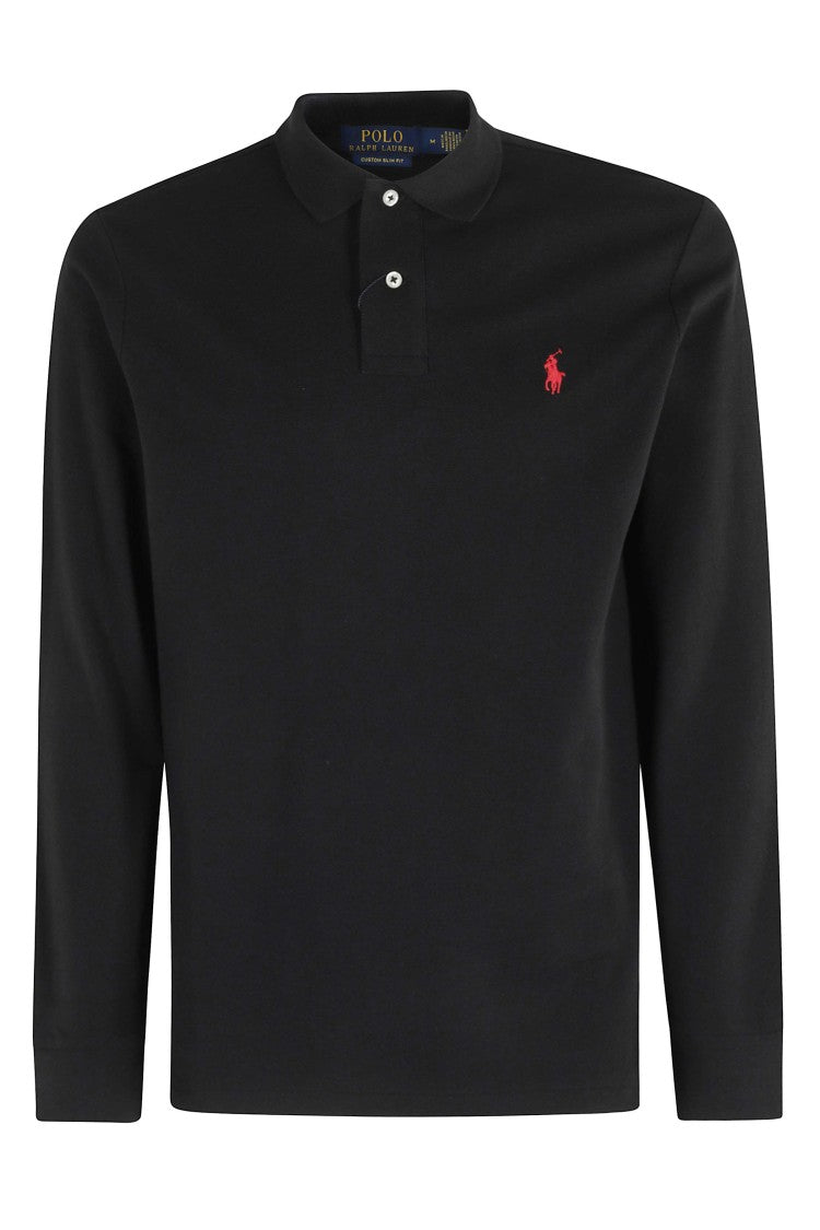 Polo Ralph Lauren Slim-Fit Long Sleeve Knit Polo With Classic Buttoned Collar