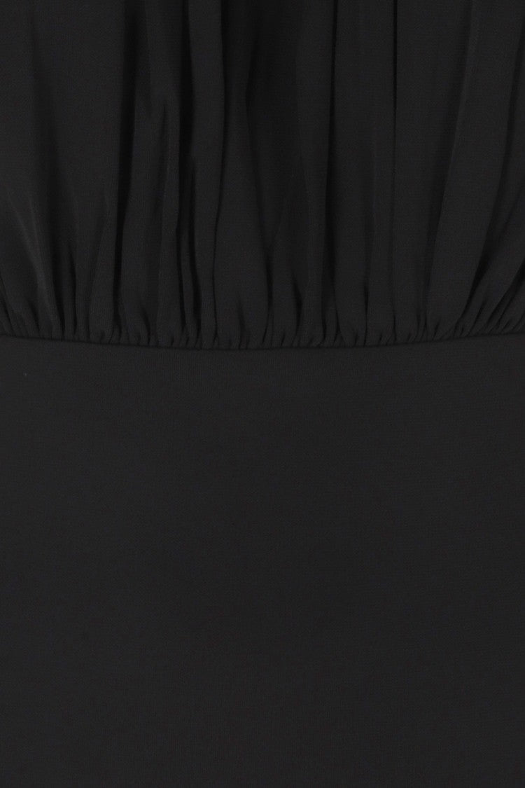 Anine Bing Black Fran Draped Viscose Top