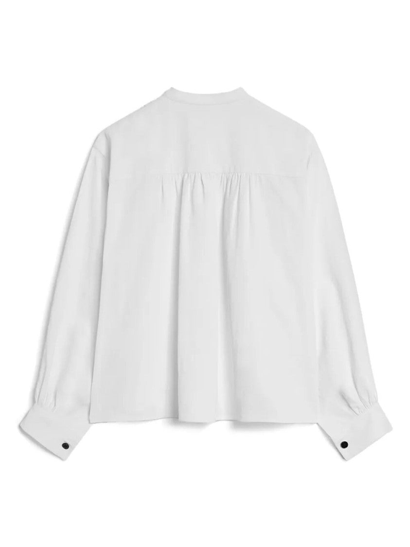 Jil Sander Relaxed-Fit Linen Top With High Neckline