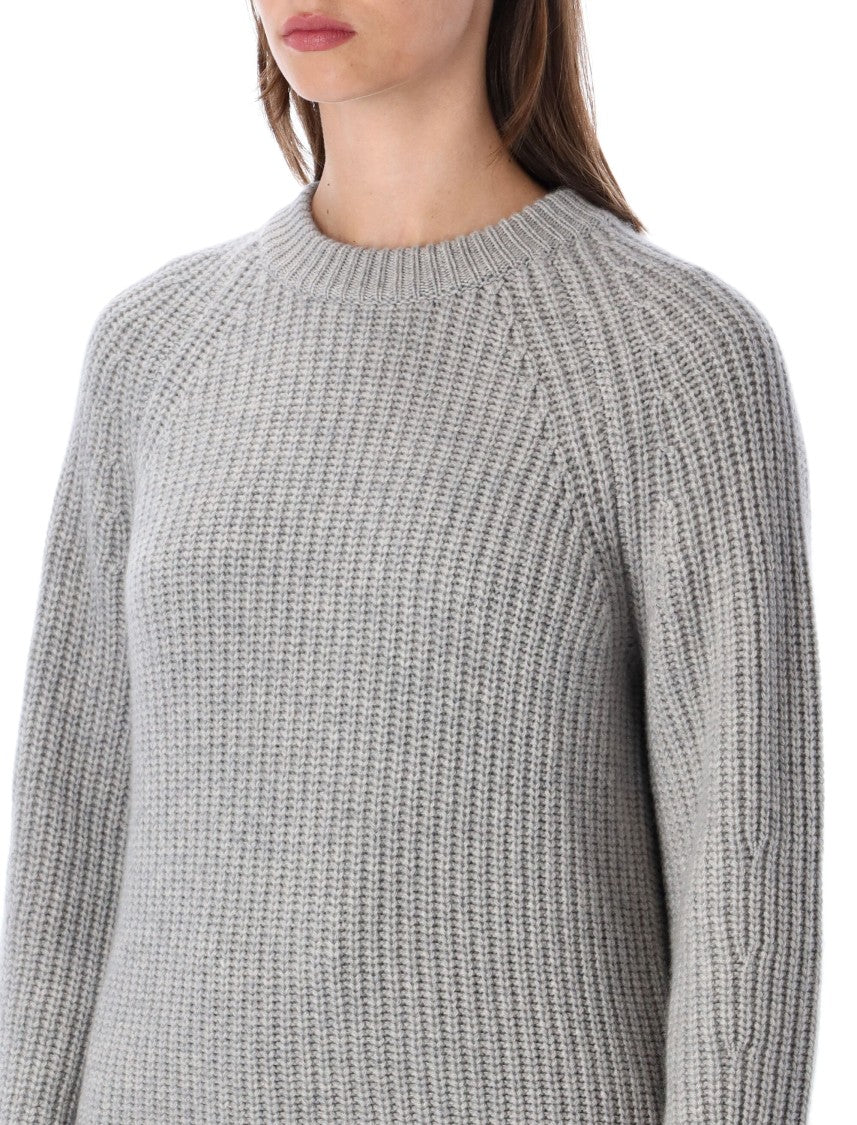 Lisa Yang Miki Cable Ribbed Knit Crewneck Sweater