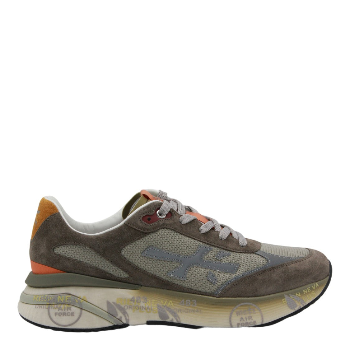 Premiata Layered Design Sneakers With Sculpted Sole