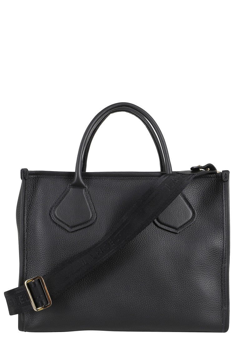 Lancel Rectangular Textured Leather Handbag