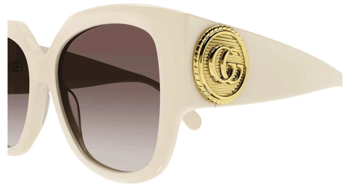Gucci Sunglasses Gg1407s 004 Ivory Ivory Brown 54/19/140