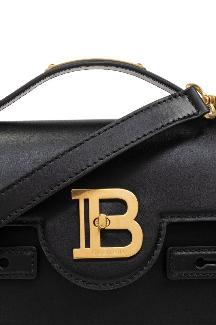 Balmain Structured Black Shoulder Bag