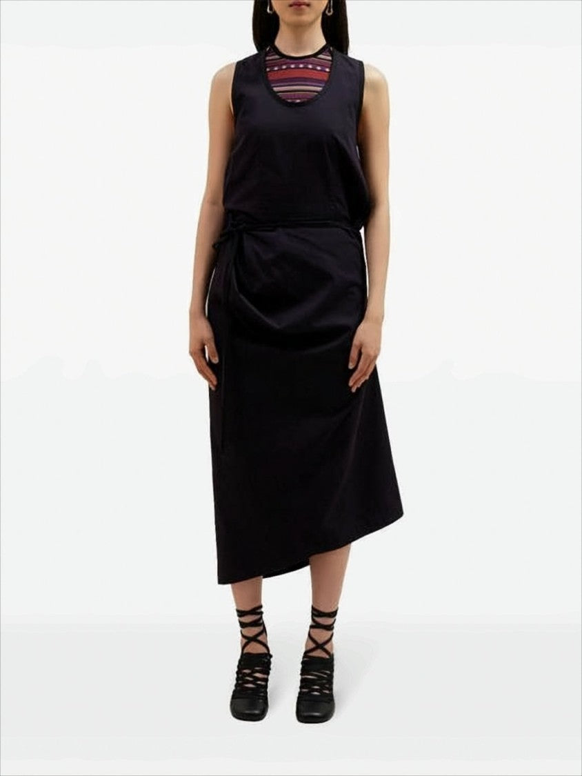 Lemaire Draped Midi Dress With Side Tie Details