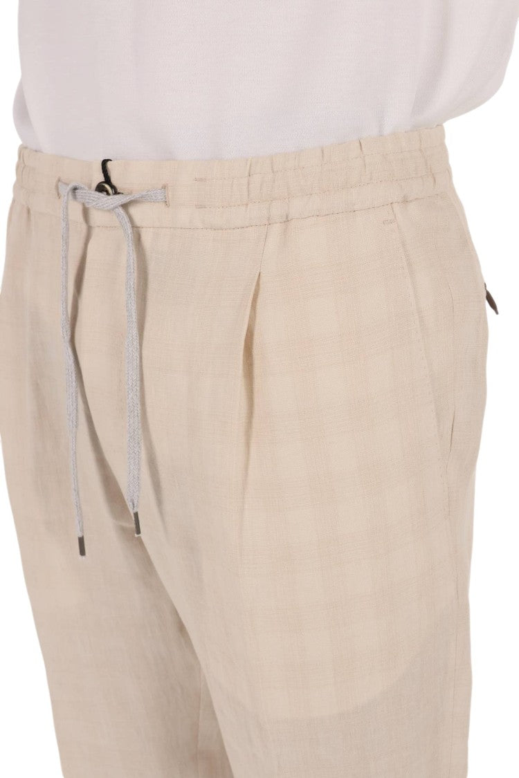 Pt Torino Linen-Silk Blend Slim Fit Jogger With Elegant Detailing