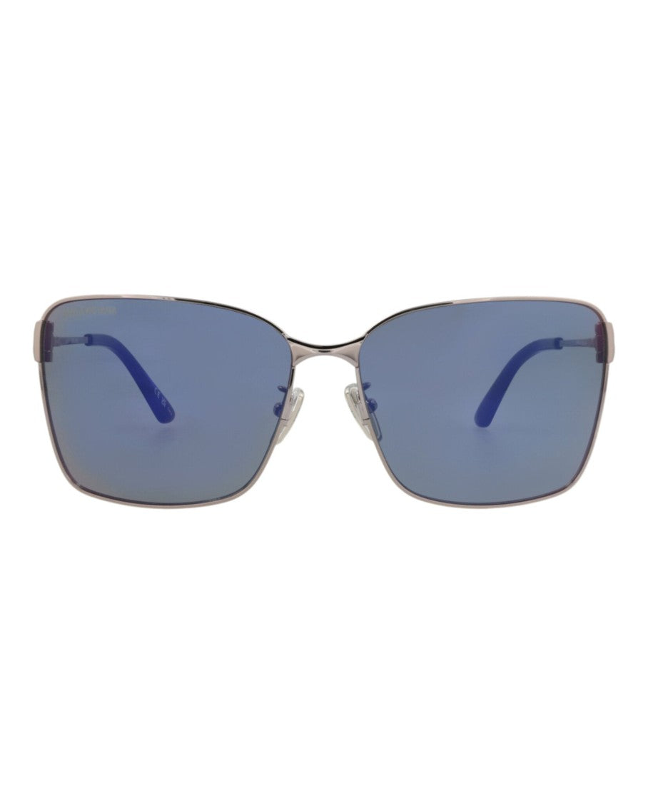 Balenciaga Square-Frame Metal Sunglasses